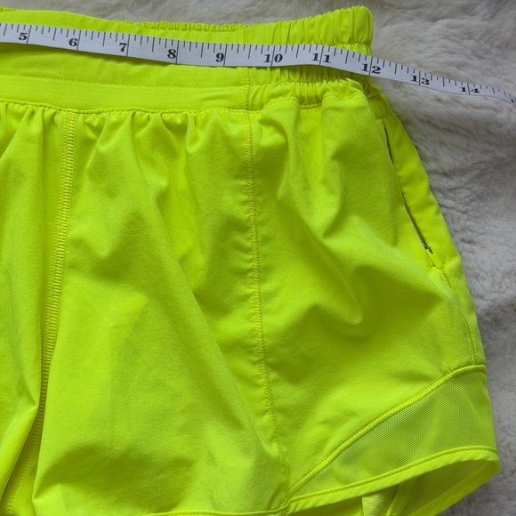 lululemon Hotty Hot High-Rise Lined Zip Pocket Neon Running Shorts - 6 ( S ) - Picture 15 of 15